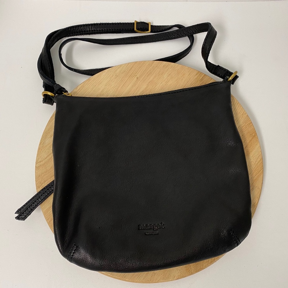 Margot Soft Leather Crossbody • Shoulder Bag • Purse • Black Handbag